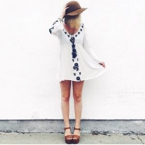 LF Woven Embroidered Beach Dress